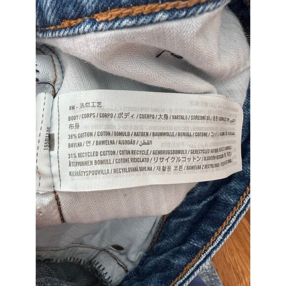 Abercrombie & Fitch Women's Curve Love Mid Rise Straight Leg Jeans Blue SZ 26/8 - Picture 8 of 9